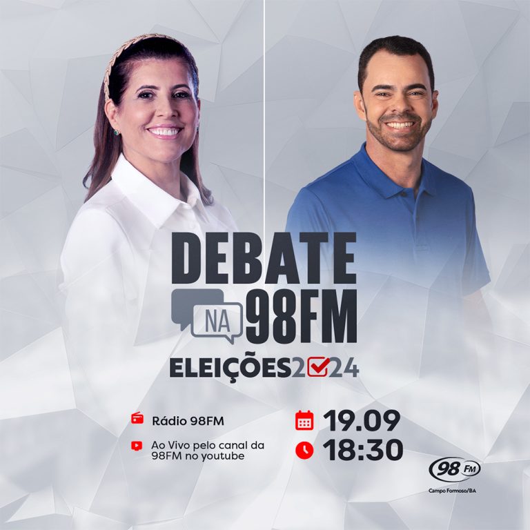 98 FM vai realizar debate entre candidados à prefeitura de Campo Formoso nesta quinta-feira