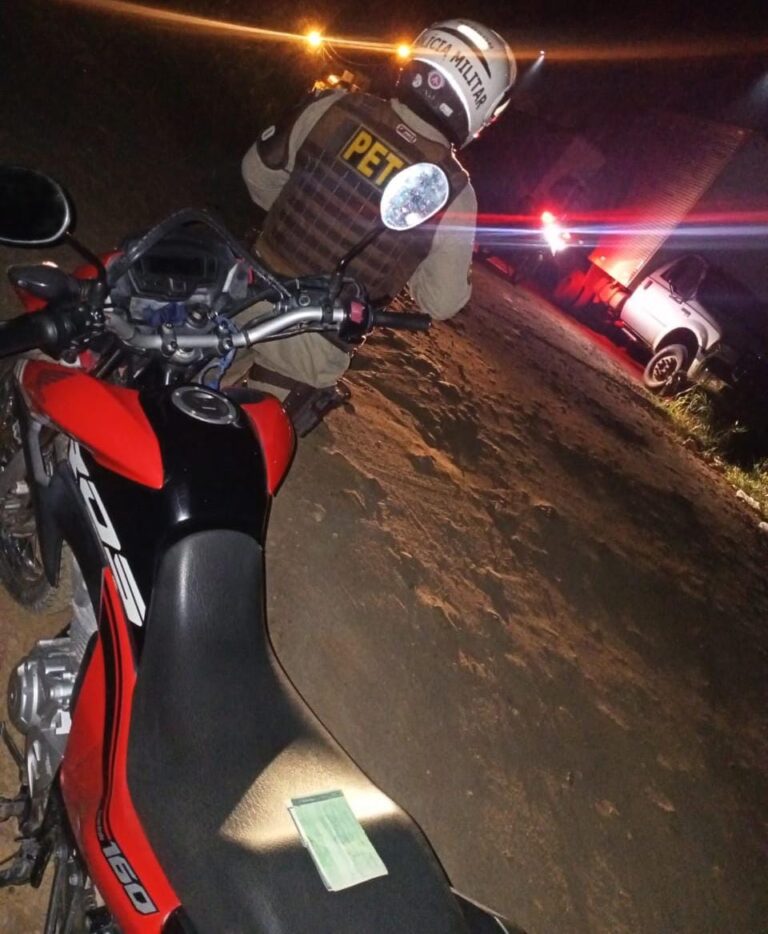PM recupera moto de representante comercial após veiculação de entrevista na rádio 98 FM
