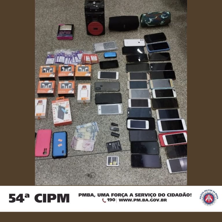 PM prende suspeito de furtar loja de eletrônicos em Campo Formoso