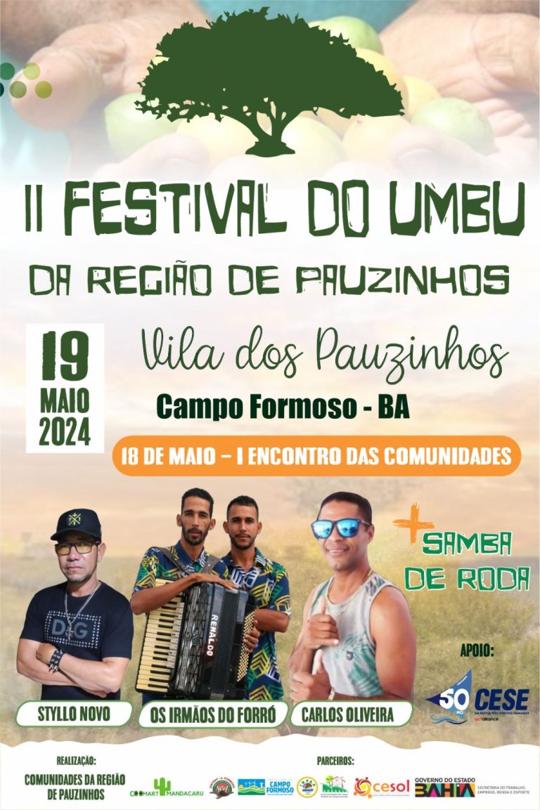 II Festival do Umbu vai ser realizado na zona rural de Campo Formoso neste final de semana
