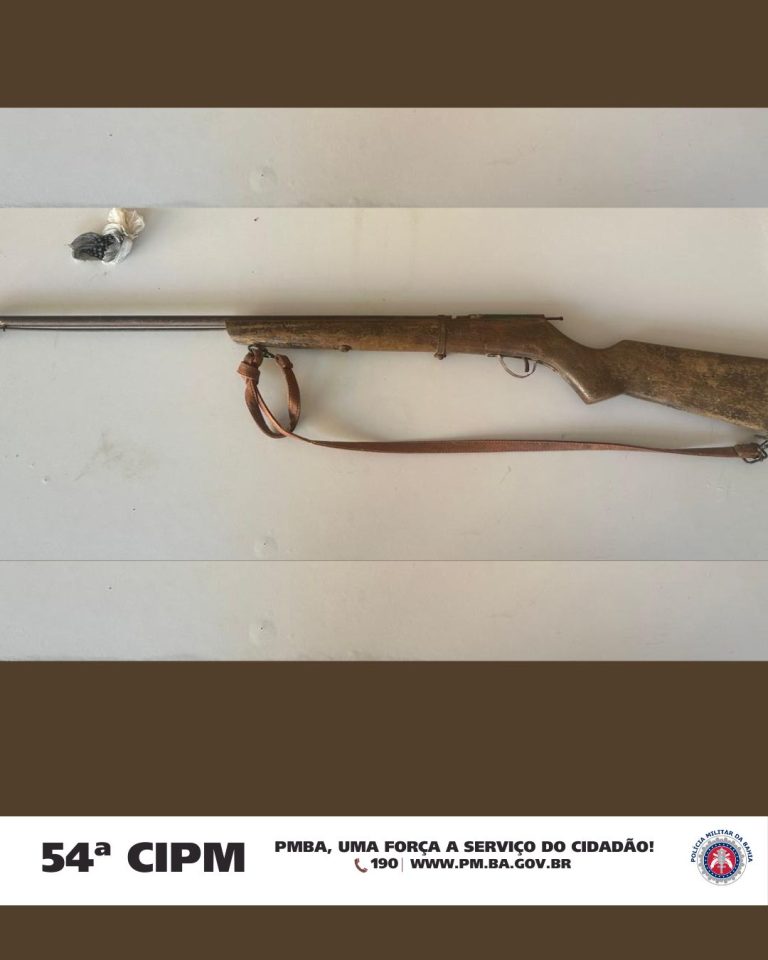 Guarnição da PM apreende arma de fogo na zona rural de Campo Formoso